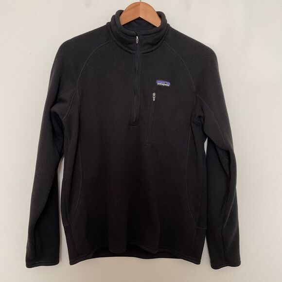 Patagonia Better Sweater Men's M Black Fleece Pullover Outdoor Zip Pocket 25521
